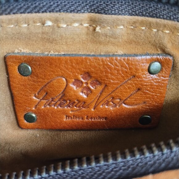 Patricia Nash Isla Oblong Case Riot Rust Leather Pencil Cosmetic Bag NWT - Picture 7 of 16